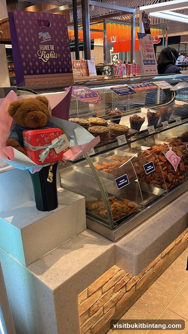 Teddy Bear with Gift and Cookies