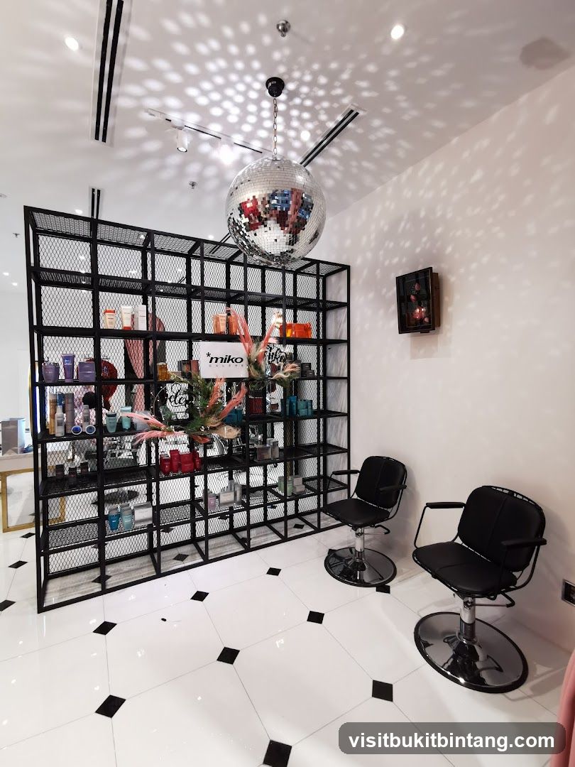 Salon Interior with Disco Ball