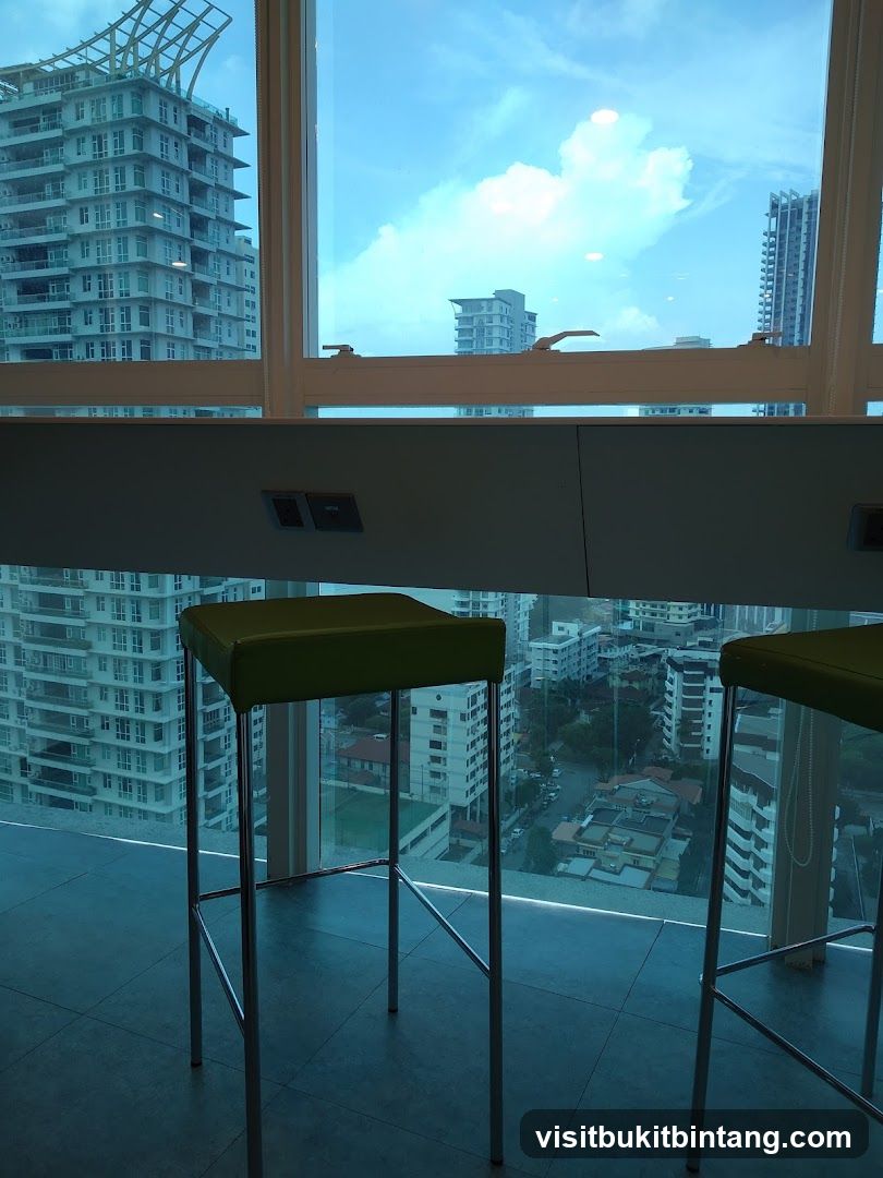 Bar Stools with City View