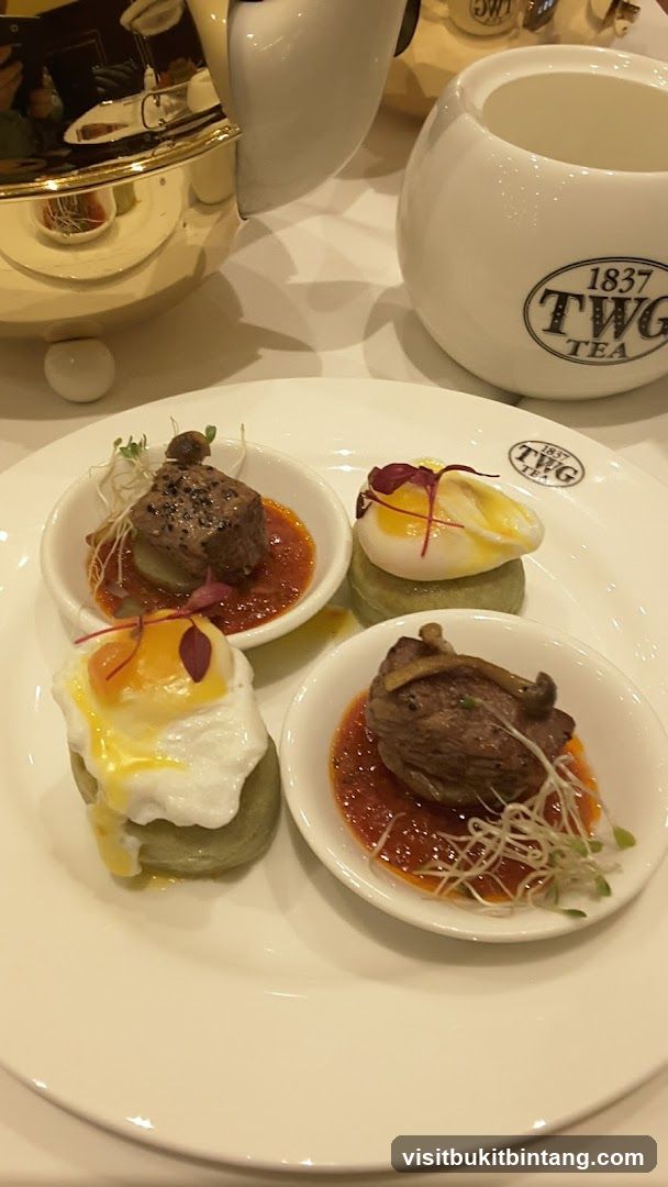 Appetizers with TWG Tea branding