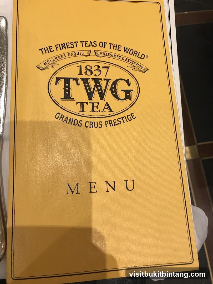 TWG Tea Menu