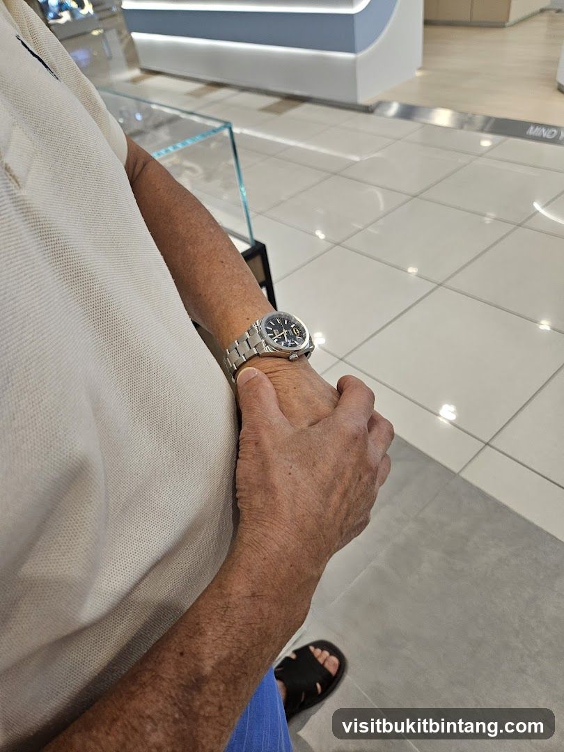 Man wearing a watch
