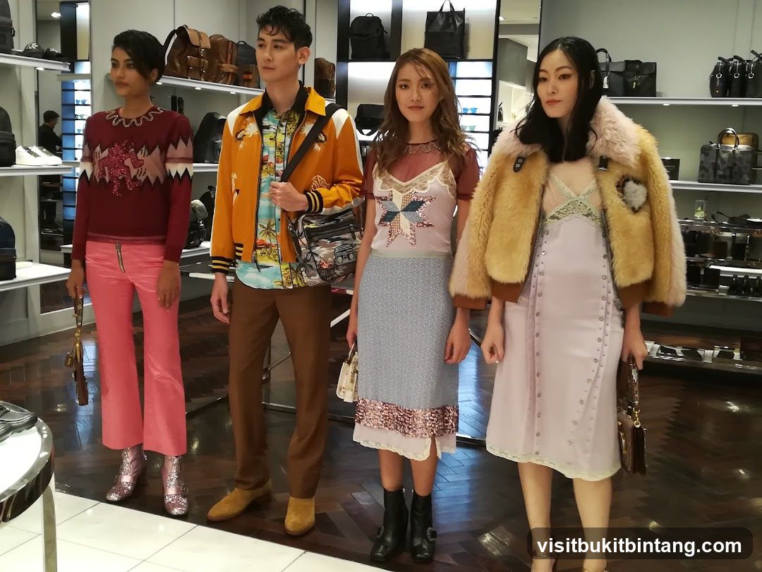 Models in a retail store