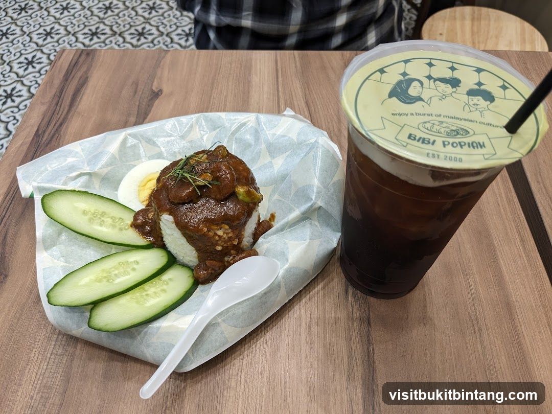 Nasi Lemak and Iced Drink