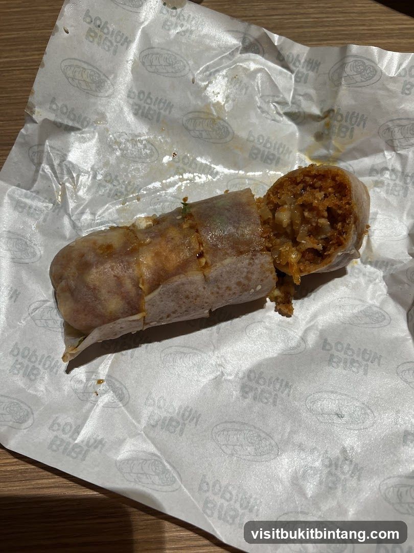Food item on branded paper