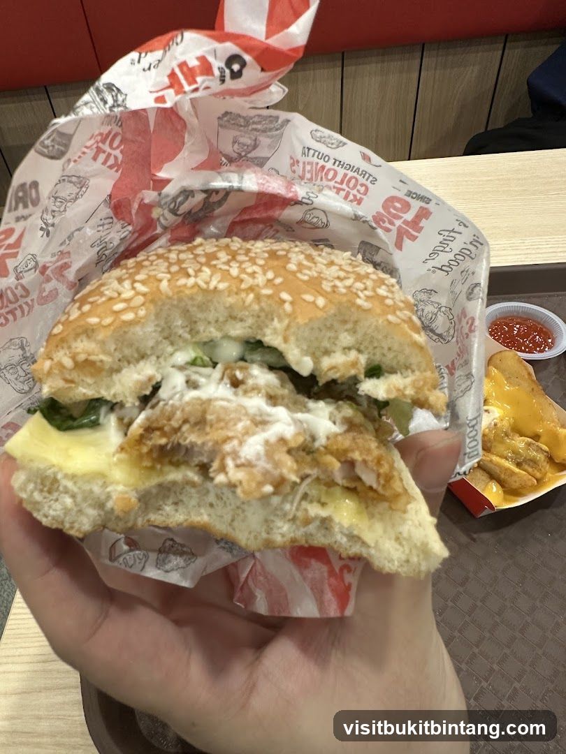 KFC Burger and Fries