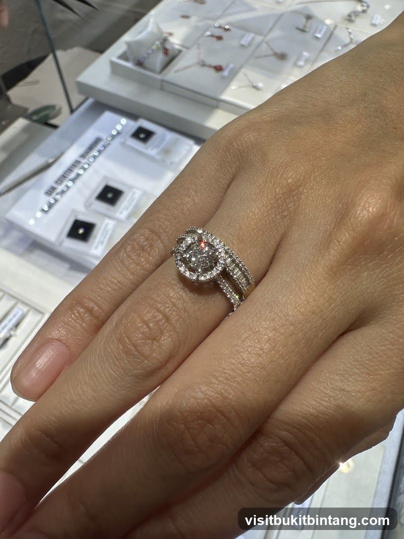 Diamond Ring on Hand
