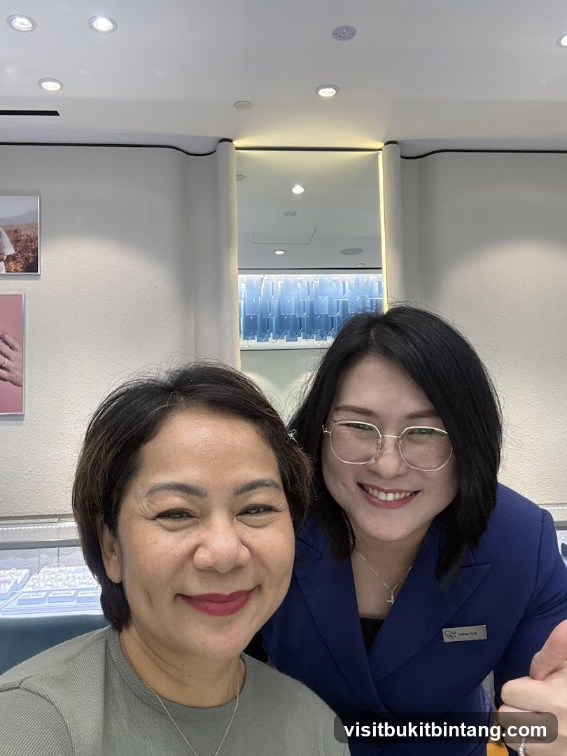 Two Women Posing in a Jewelry Store