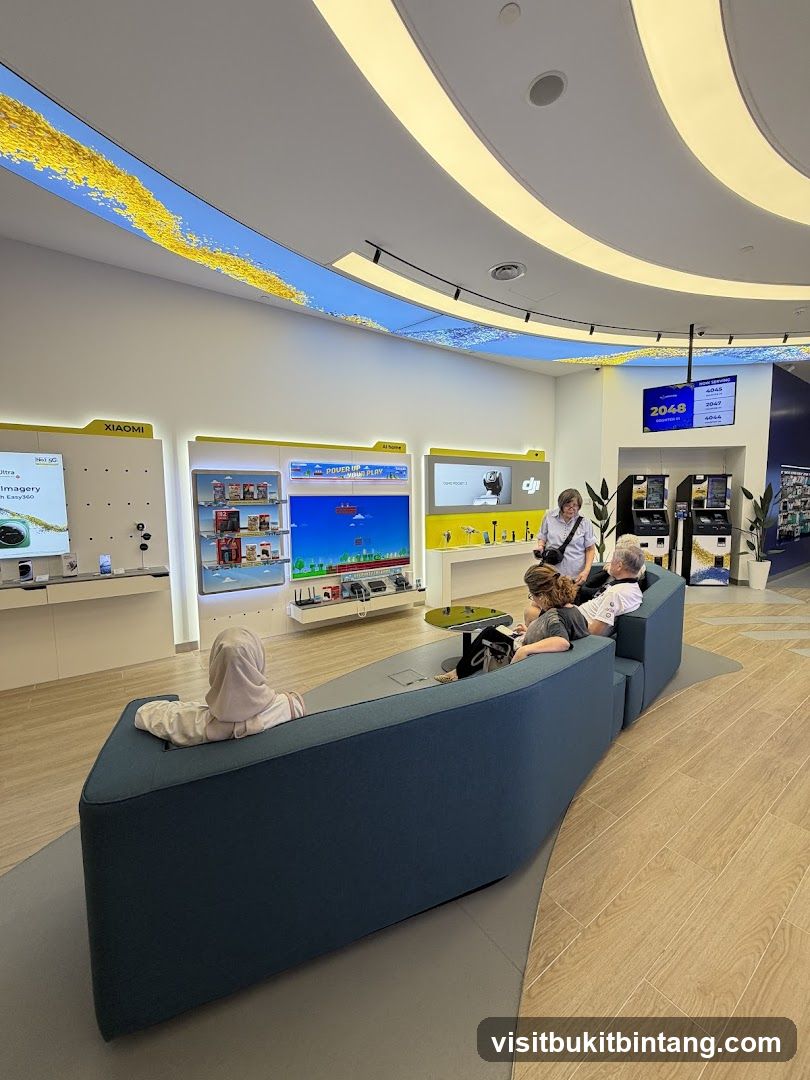 Modern electronics store interior