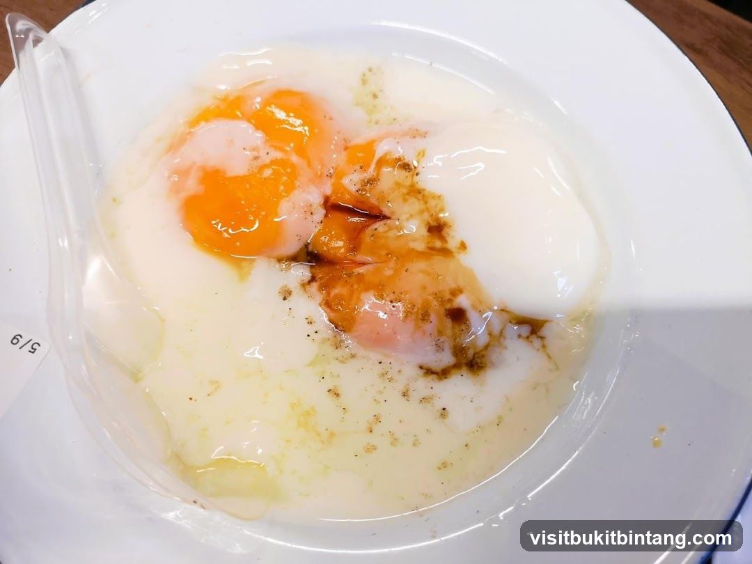 Soft-boiled eggs with soy sauce