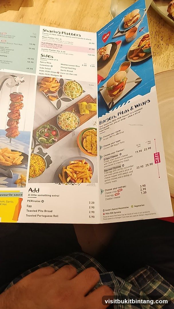 Sharing Platters, Sides, Burgers, Pitas & Wraps, Add