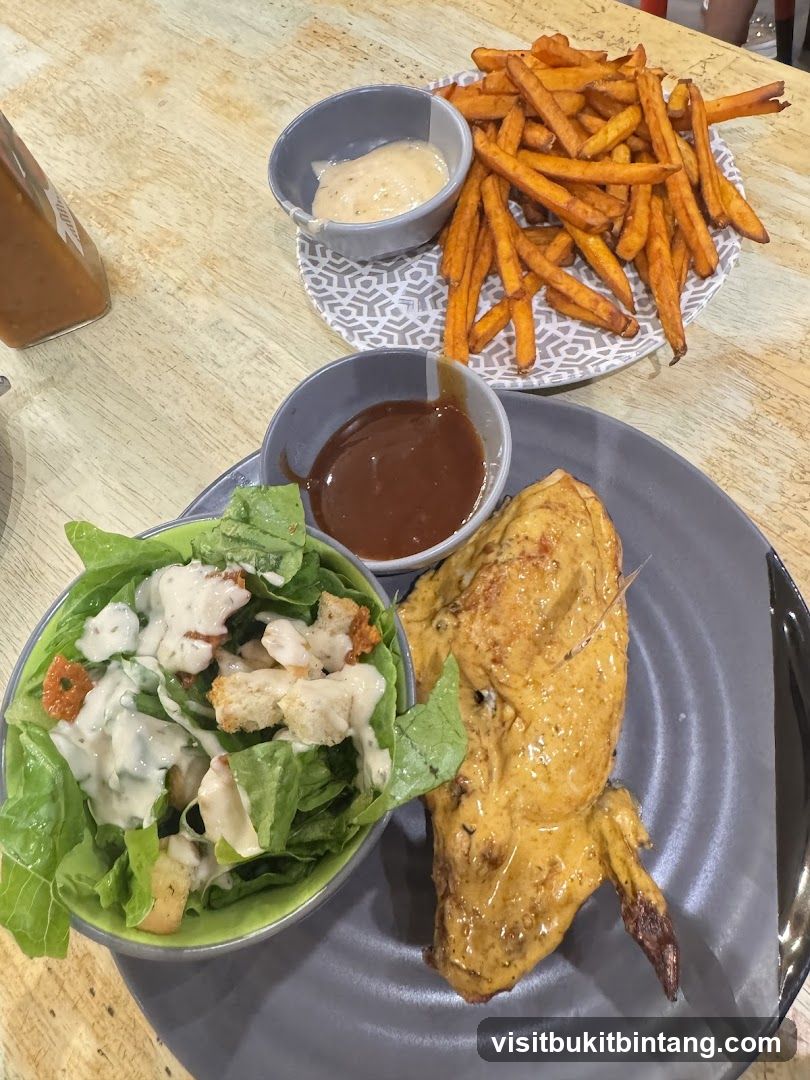Chicken Meal with Fries and Salad