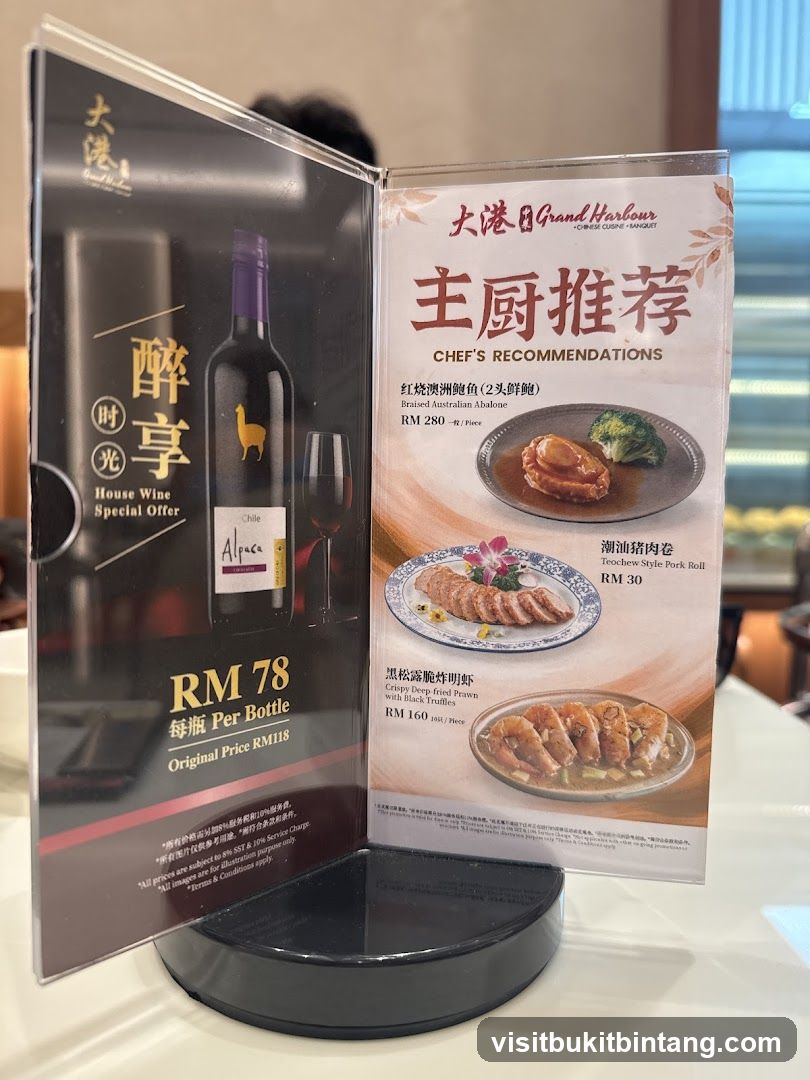 Grand Harbour Chef's Recommendations