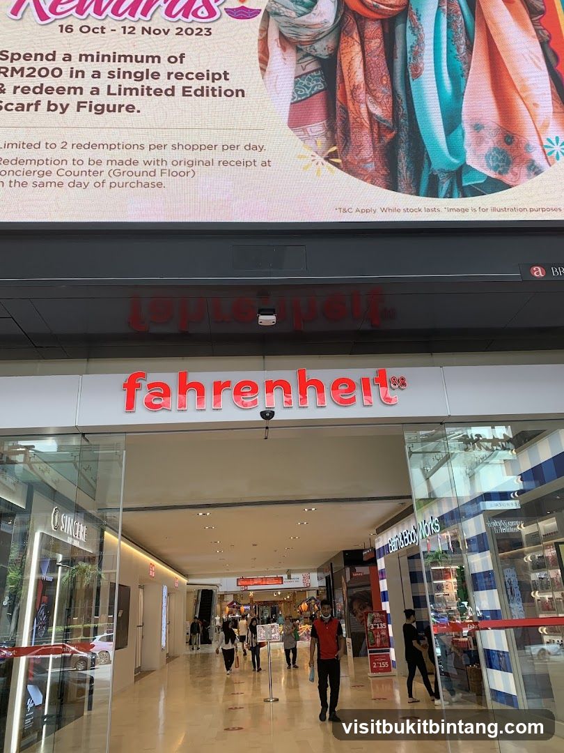 Shopping Mall Advertisement and Storefronts