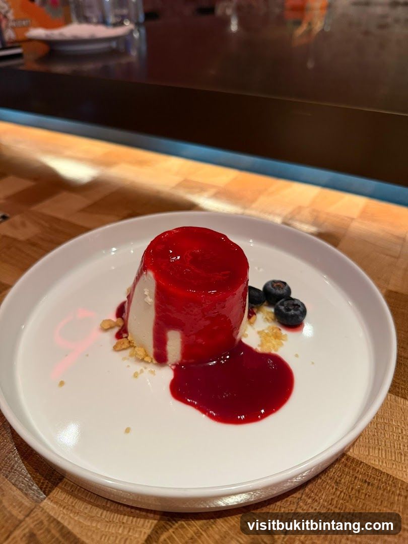 Dessert with Berry Sauce