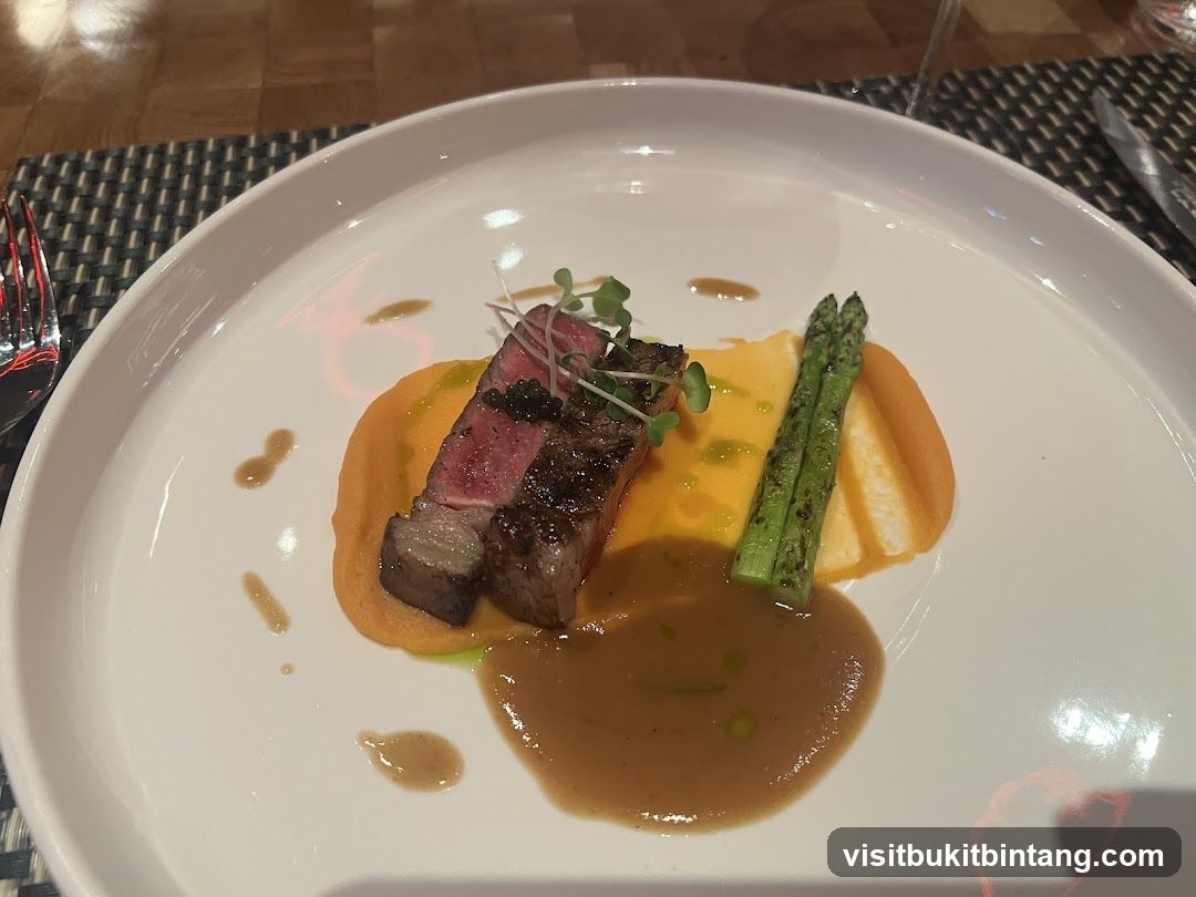 Steak with Asparagus and Puree