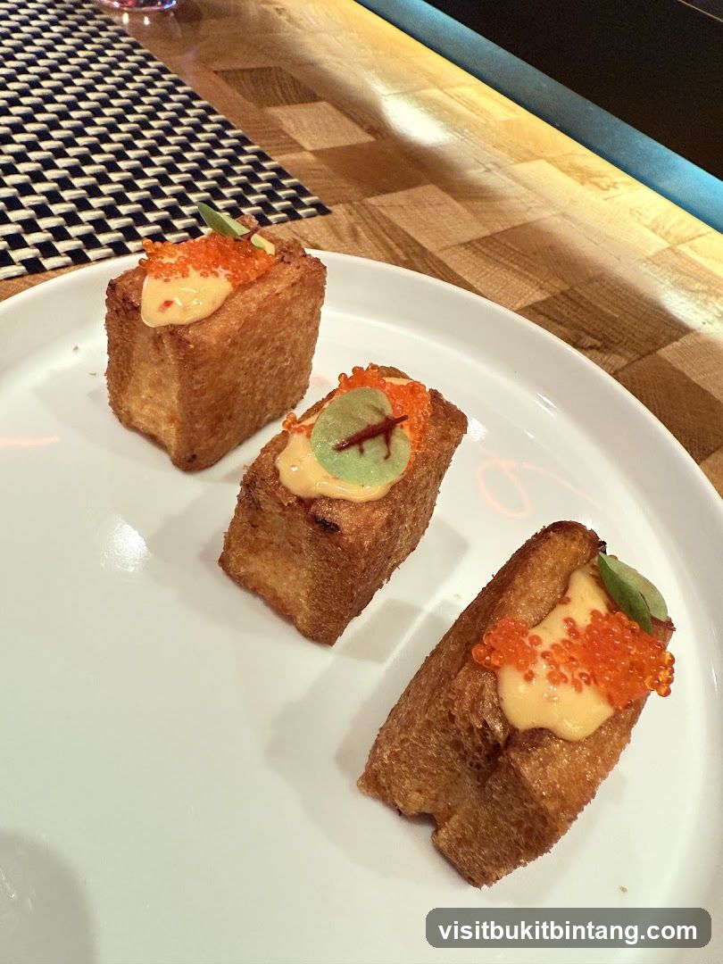 Fried Toast Bites with Caviar