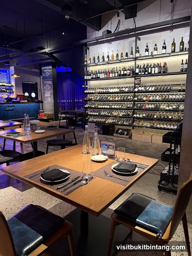 Restaurant Interior with Wine Display