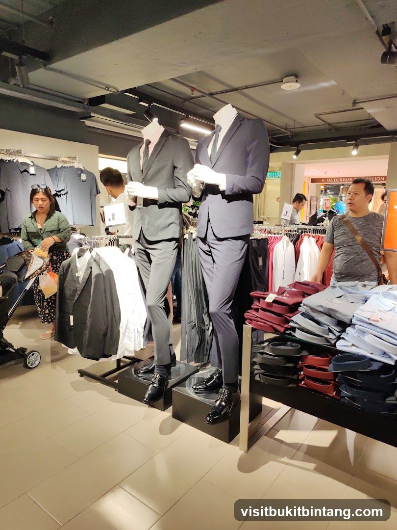 Men's Suits and Shirts Display