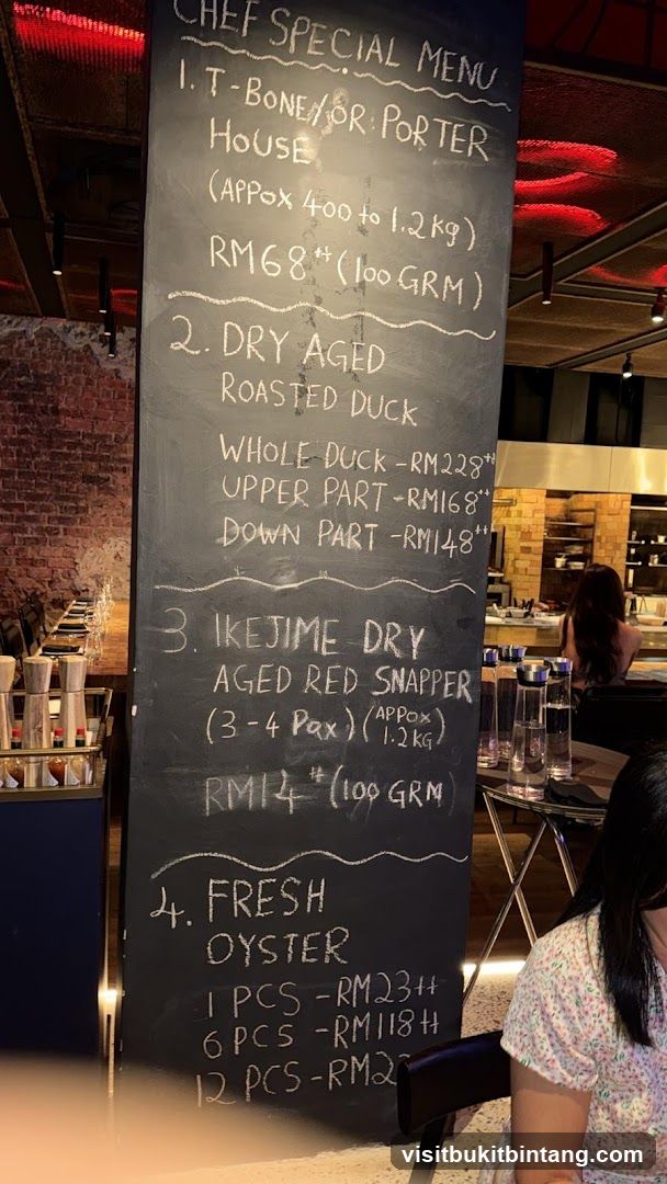 Chef Special Menu