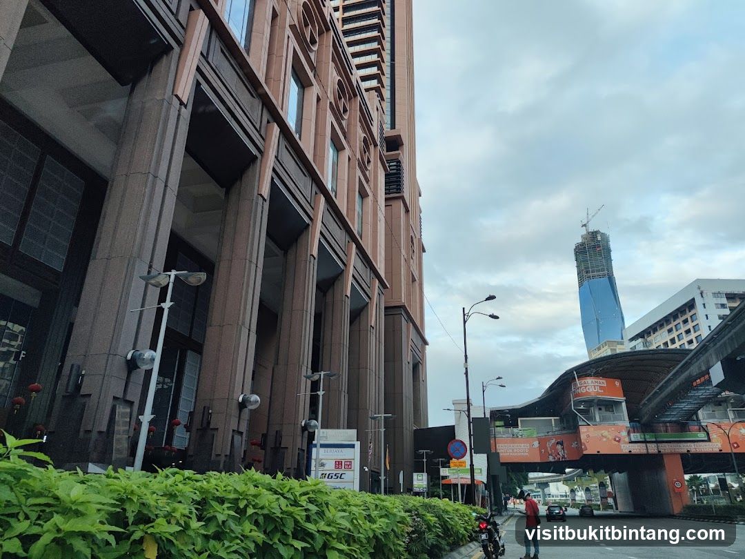 Street View with Tall Buildings and Construction Site
