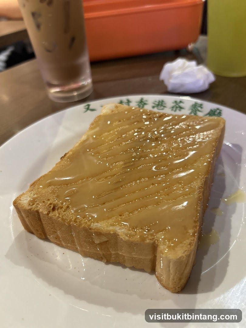 Toast with condensed milk
