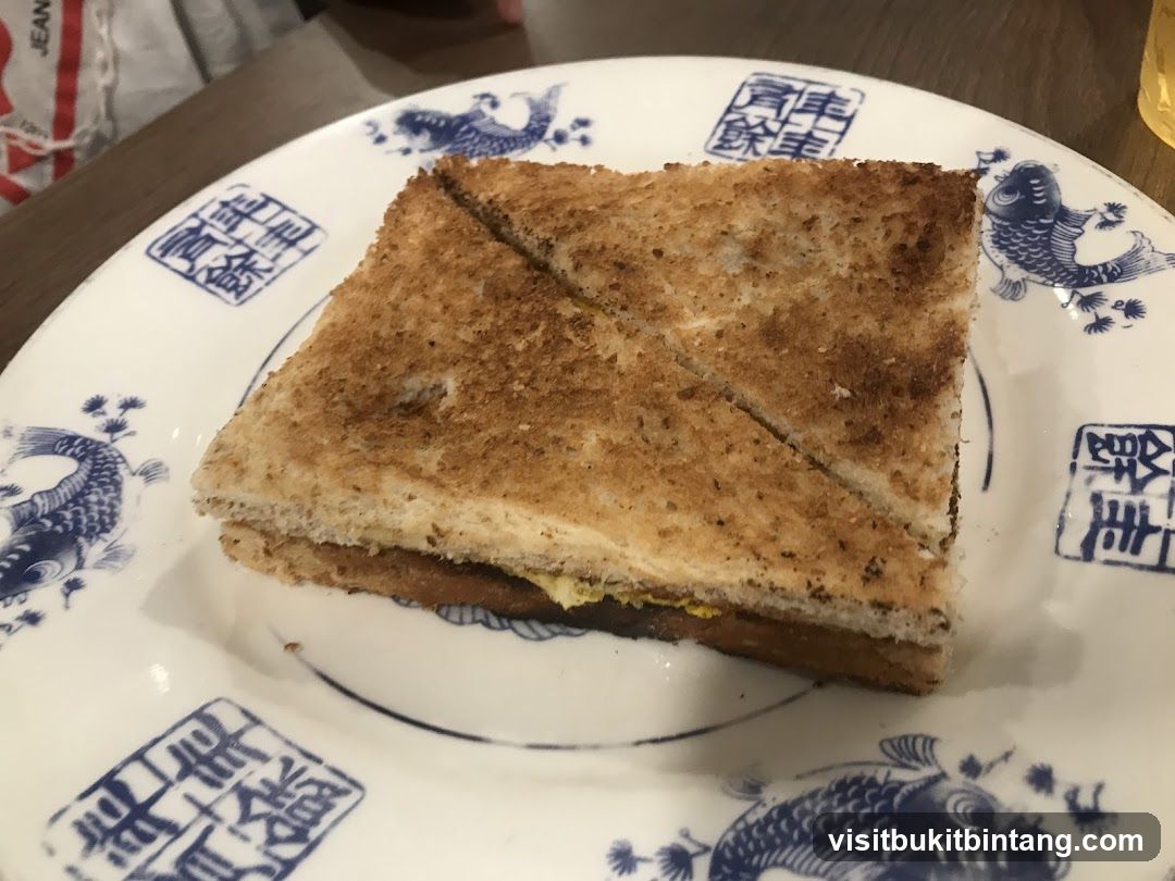 Toast Sandwich on Decorative Plate