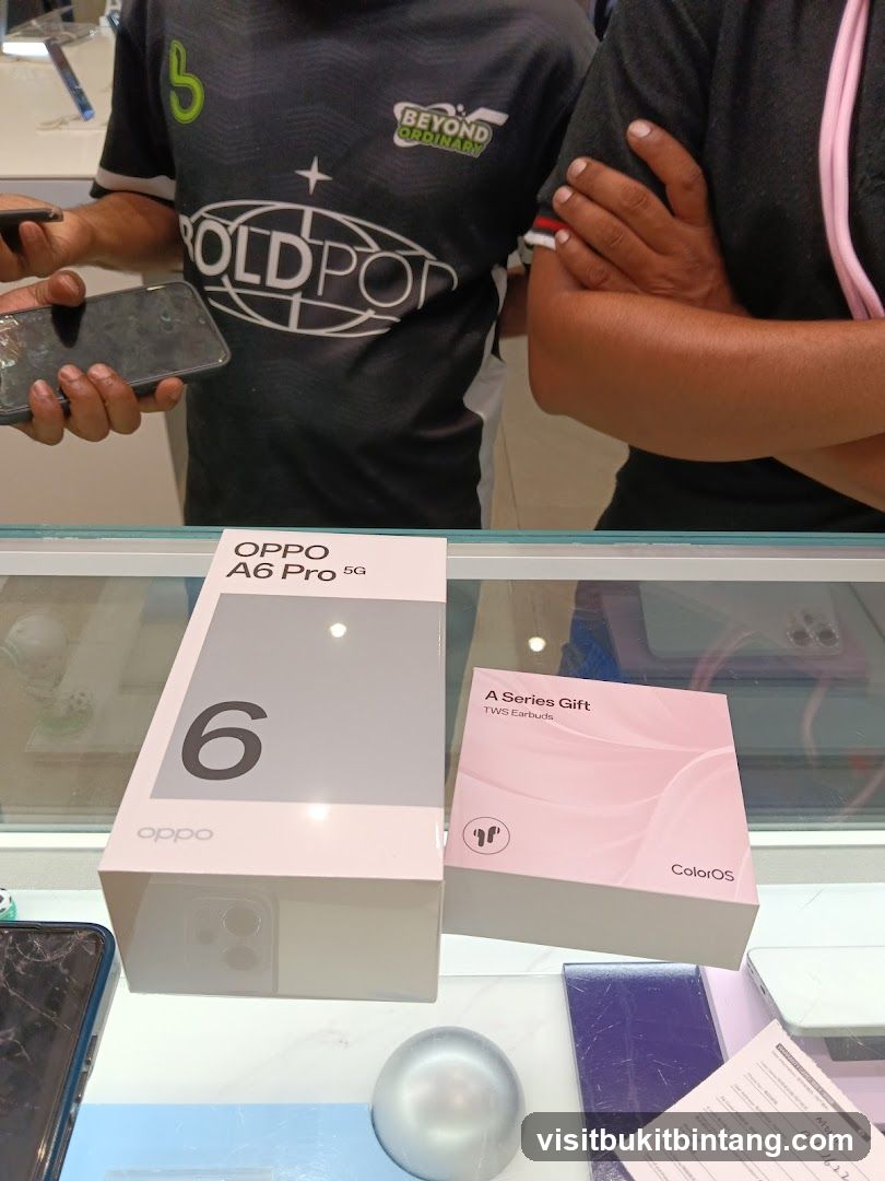 OPPO A6 Pro 5G Box and Earbuds