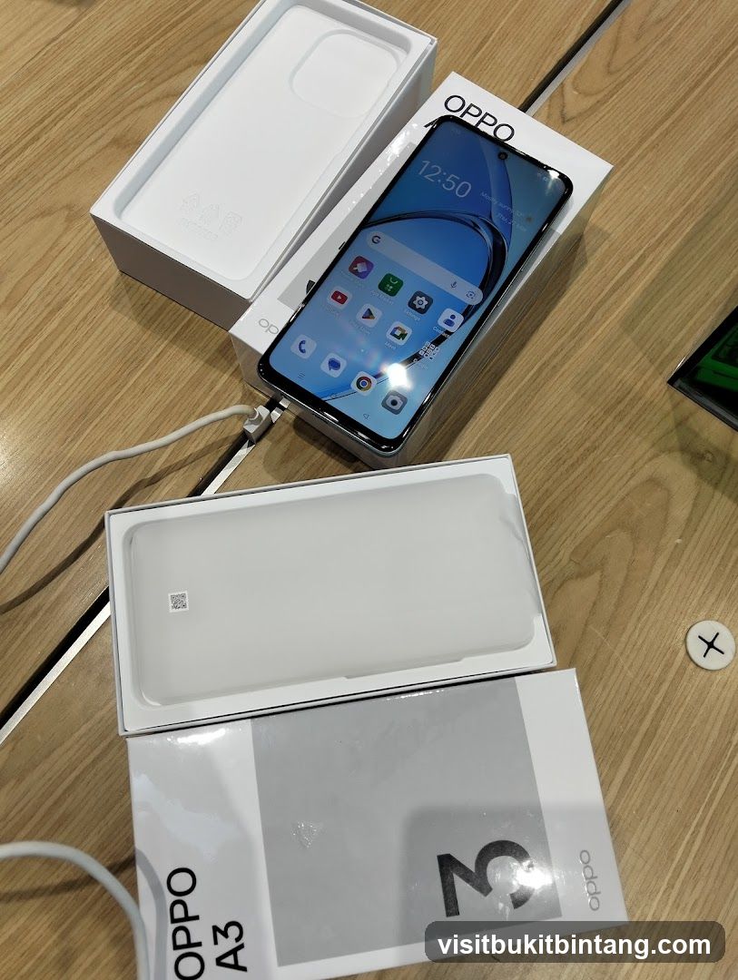 Oppo A3 Smartphone Displayed