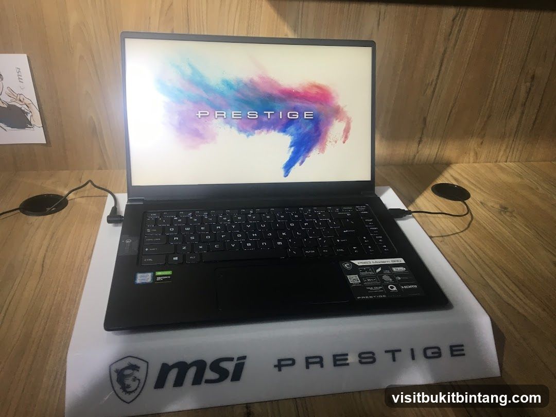 MSI Prestige Laptop Display