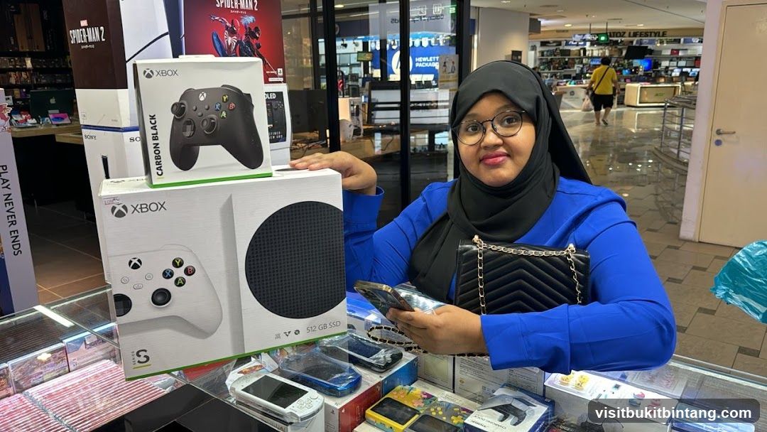 Woman with Xbox Console and Controller