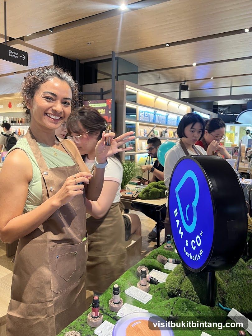 Staff at a product display
