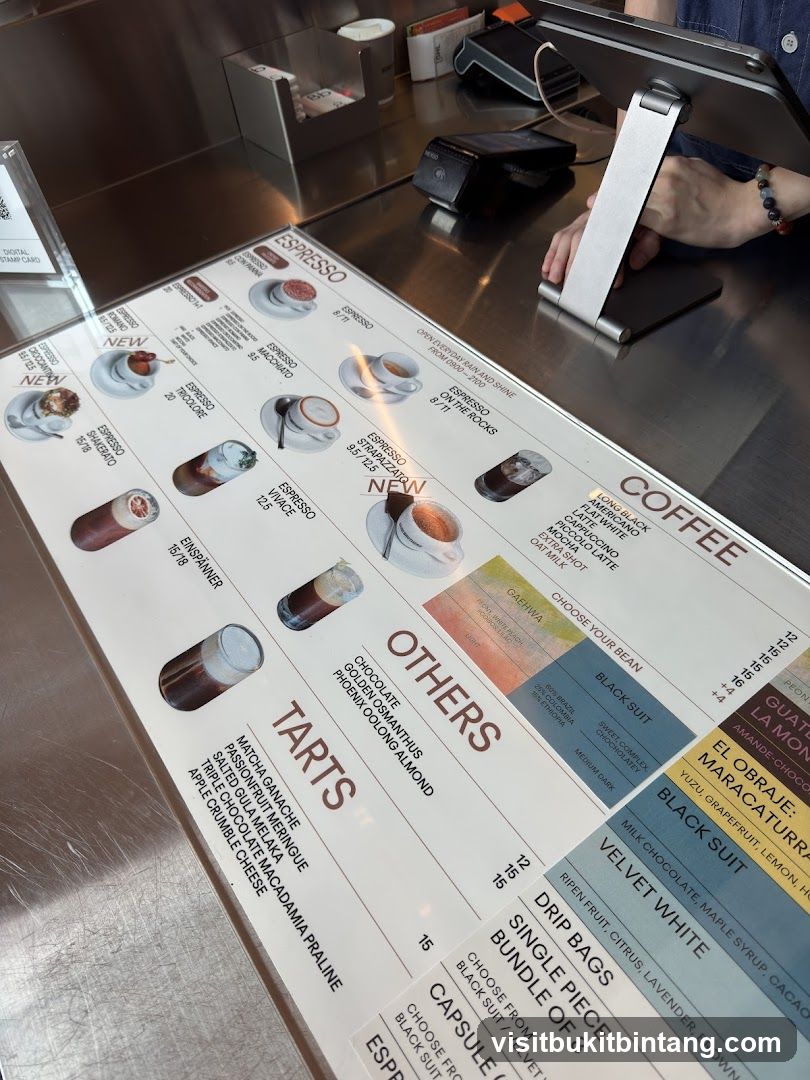 Coffee and Tarts Menu