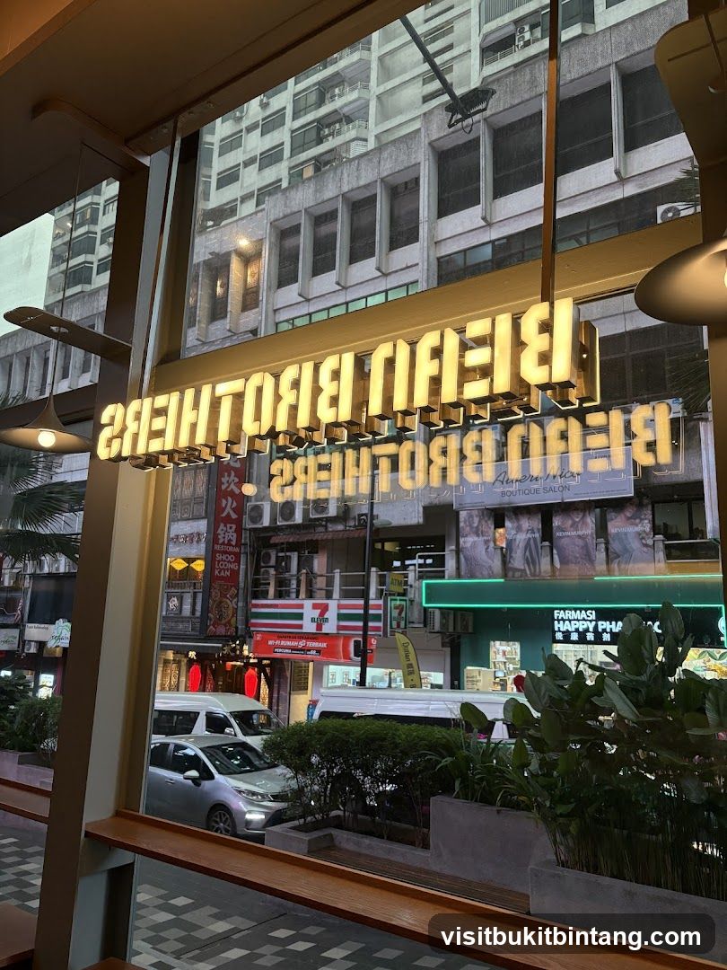 Street View with Neon Sign