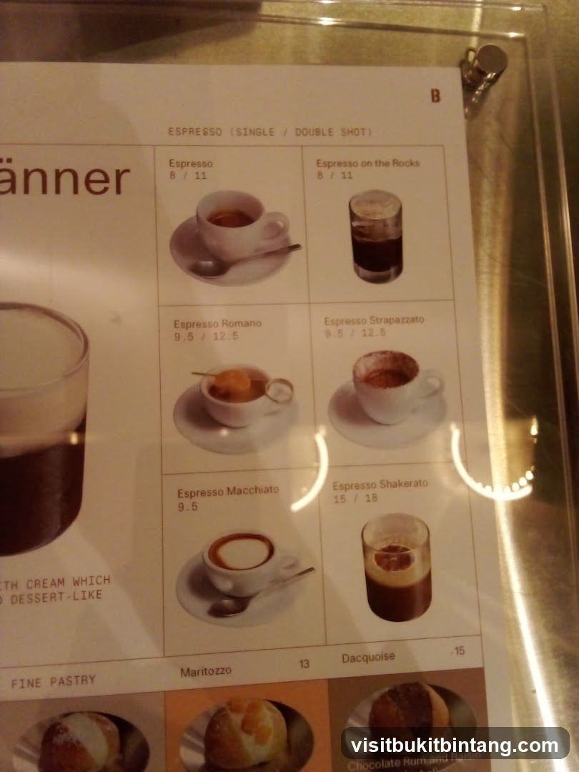 Espresso Menu