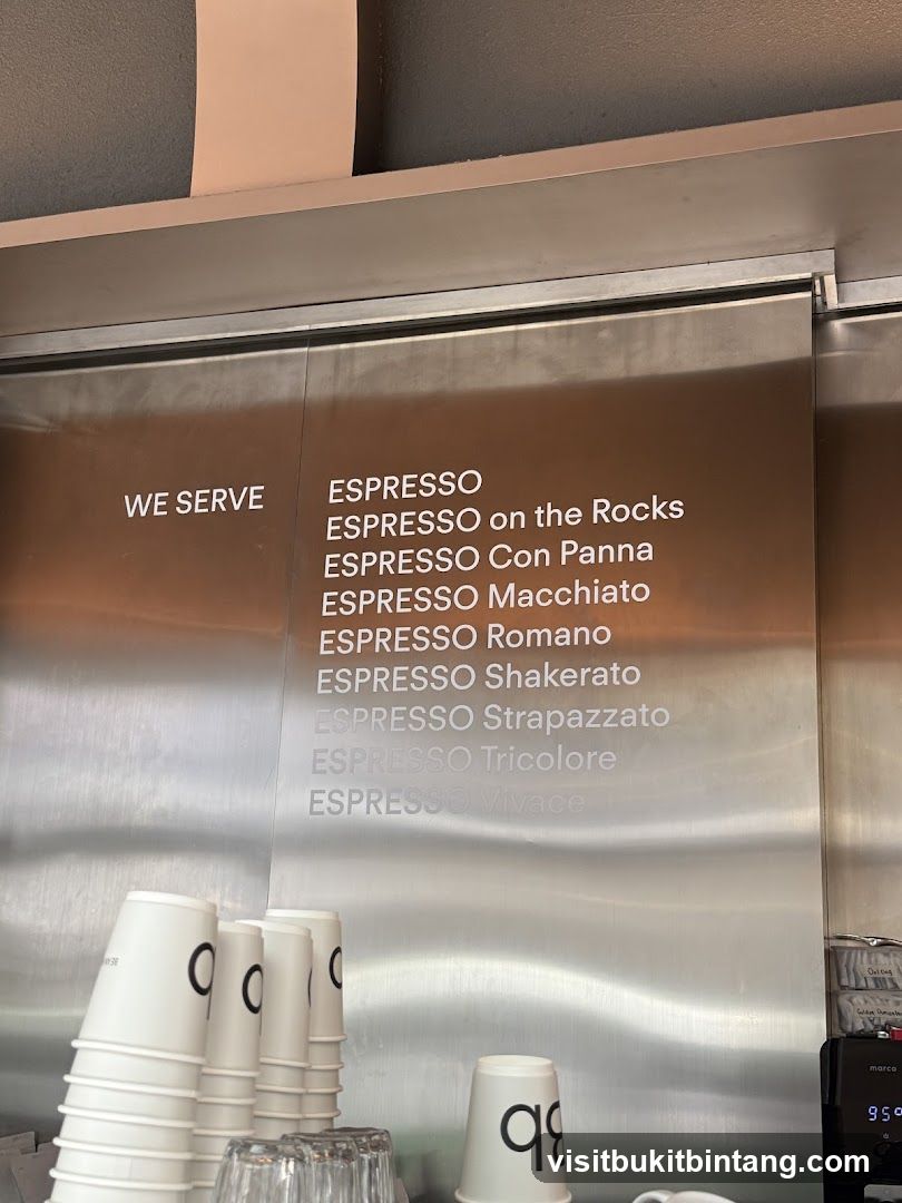 Espresso Menu