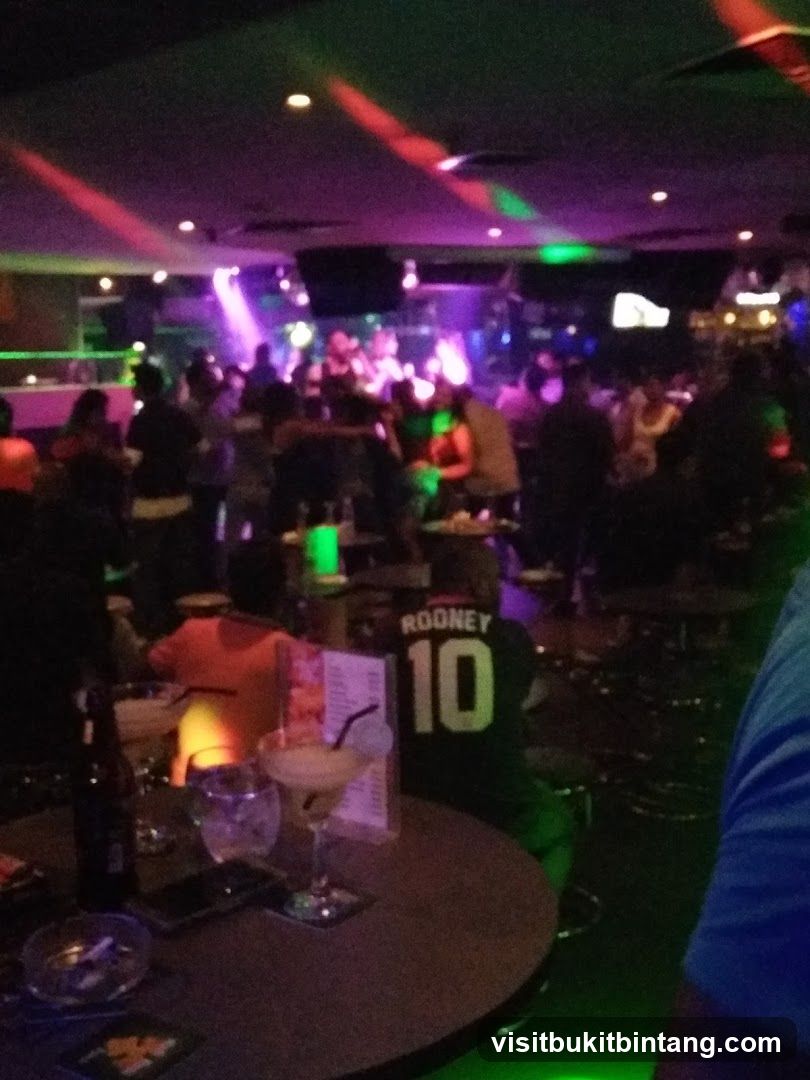Nightclub with people and drinks