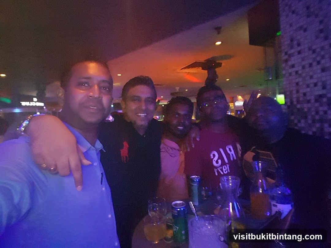 Group of men at a bar