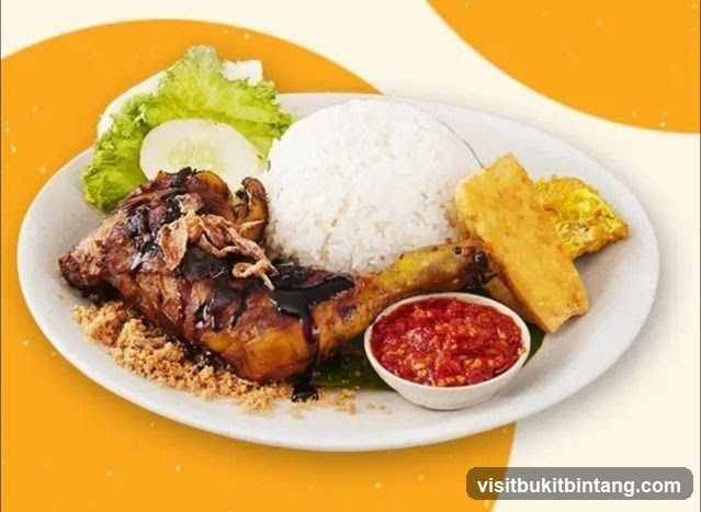 Grilled Chicken with Rice and Sambal