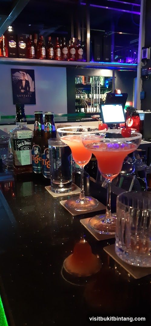 Cocktails and Drinks at a Bar