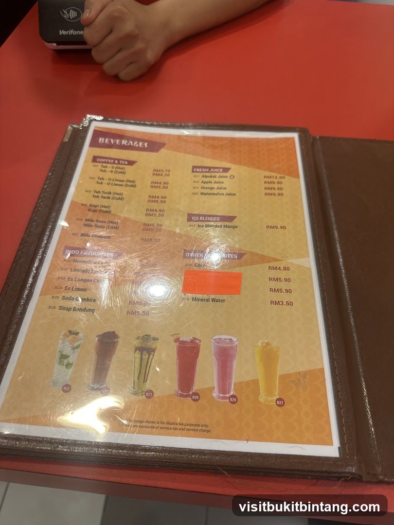 Beverages Menu