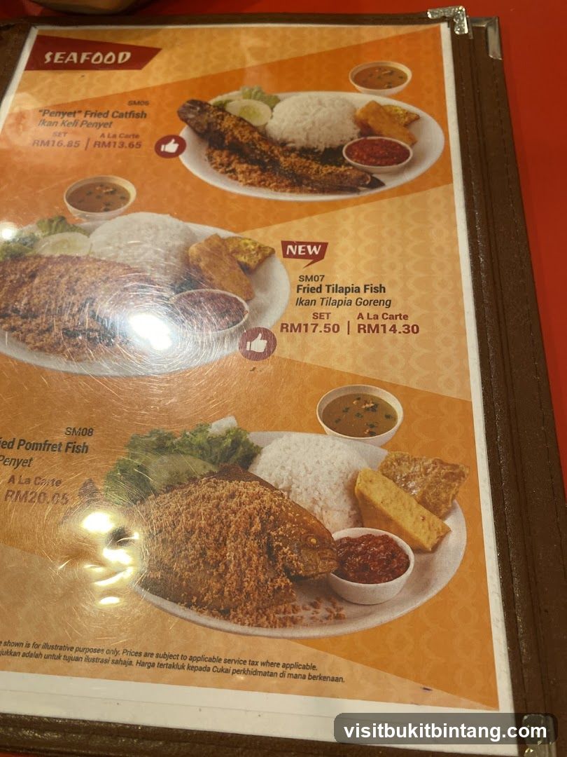 Seafood Menu