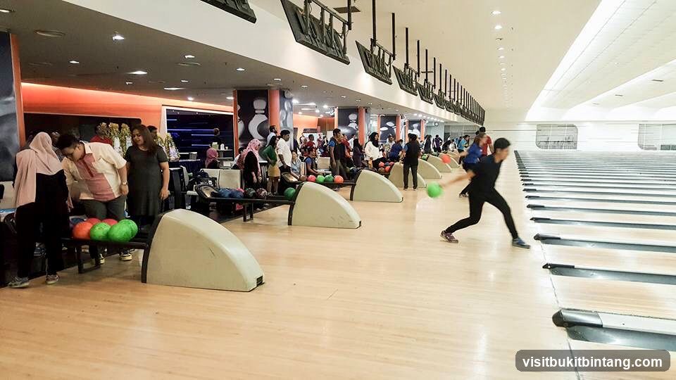 Bowling Alley with People Playing
