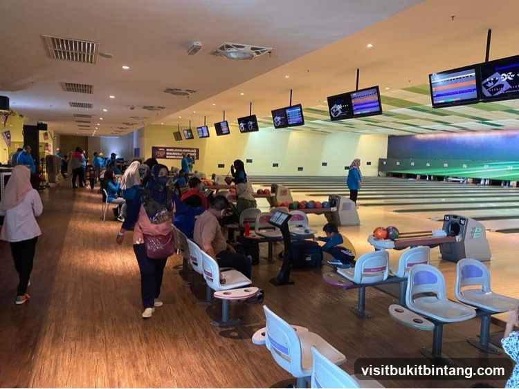 Bowling Alley with Patrons