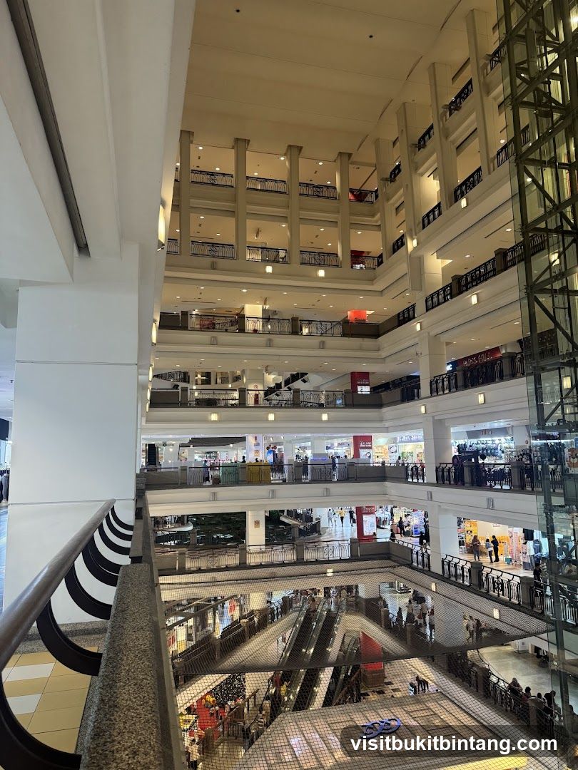 Interior of a multi-level shopping mall