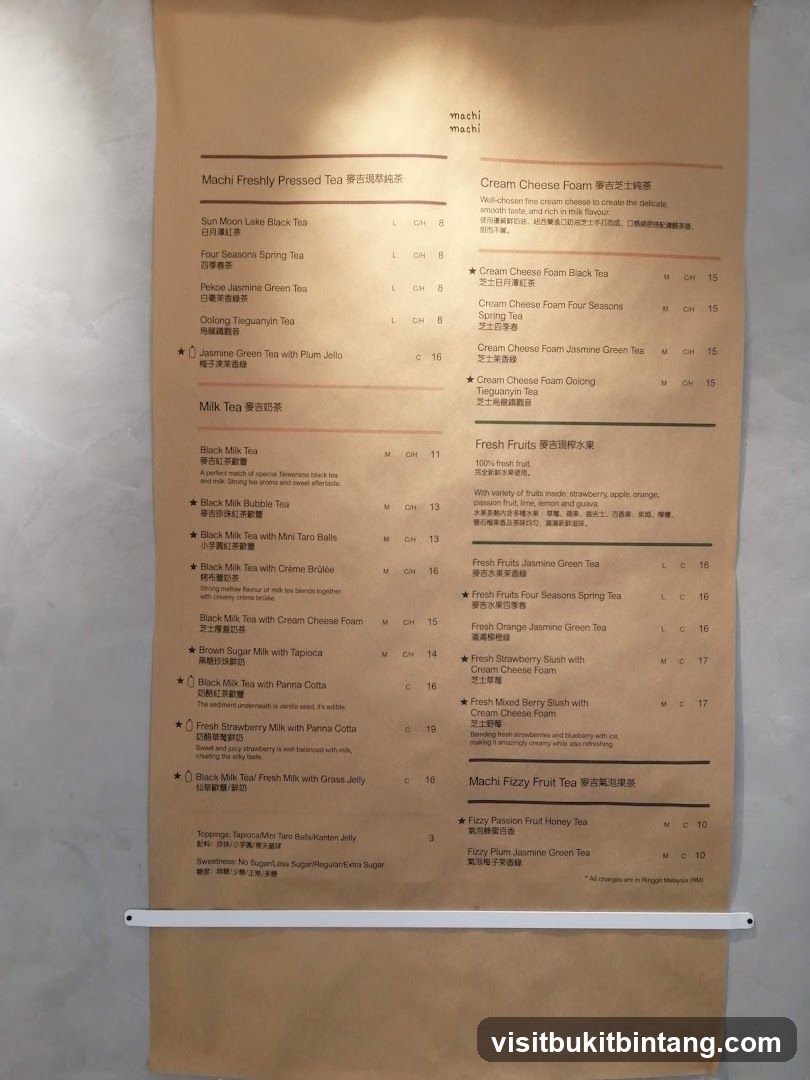 Machi Menu