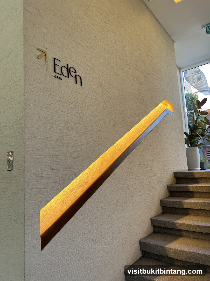 Staircase with Cafe Sign