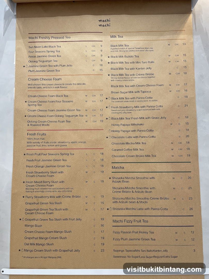 Machi Menu