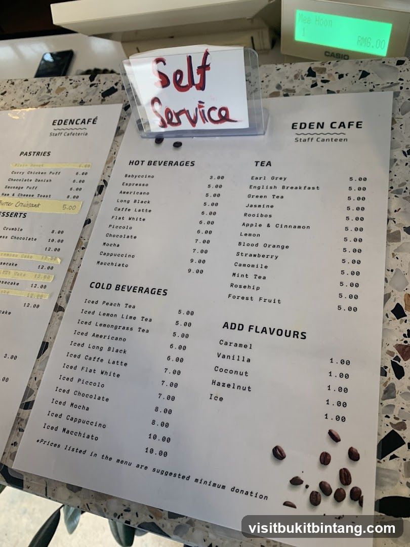 EDEN CAFE Staff Canteen Menu