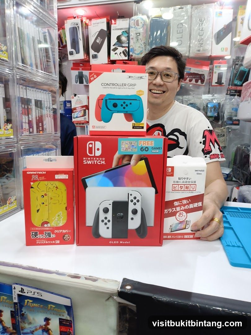 Man with Nintendo Switch Accessories